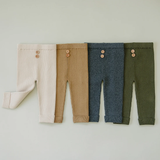 Organic Cotton Knit Leggings - Charcoal