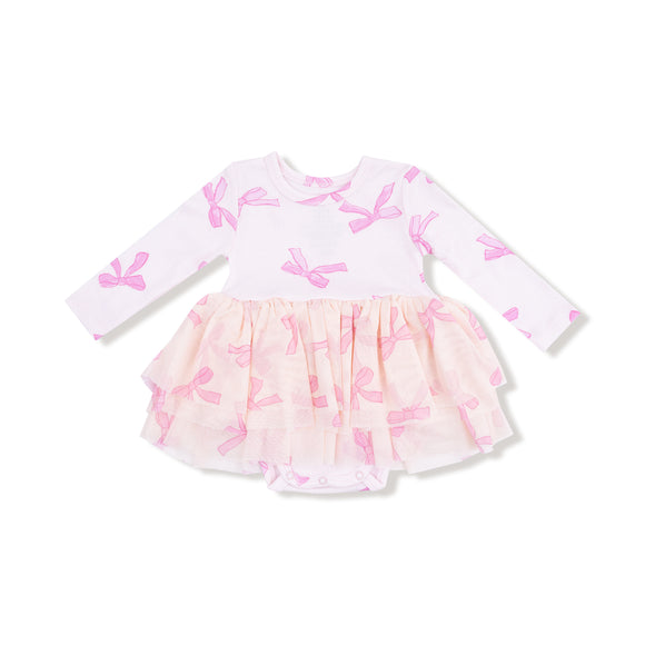 Pretty Bows - L/s Tutu Bodysuit