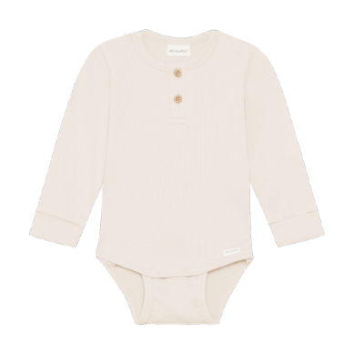 Minymo Ribbed Bodysuit - Feather