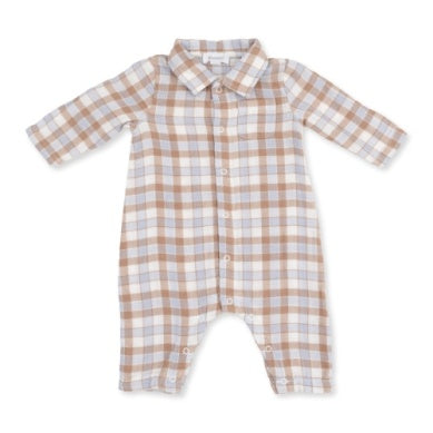 AD Polo Romper - West Plaid