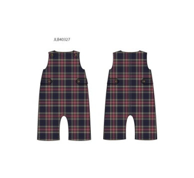 J&J Overall - Navy Plaid