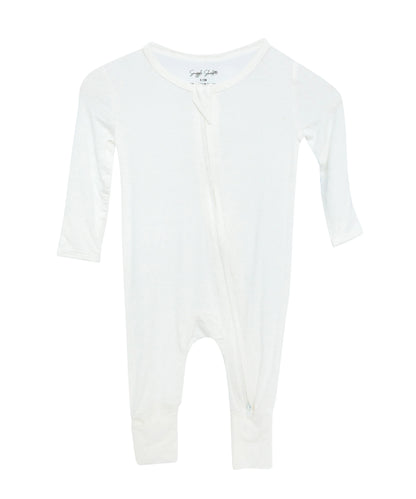 LUXE Bamboo Footless Pajama - White