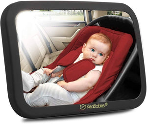 Baby Car Seat Mirror (Large, Matte Black)