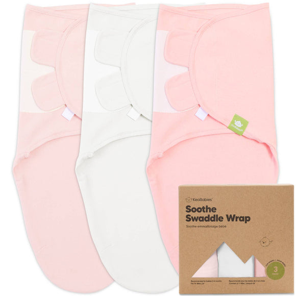 KeaBabies - KeaBabies 3-Pack SOOTHE Swaddle Wraps (Candy)