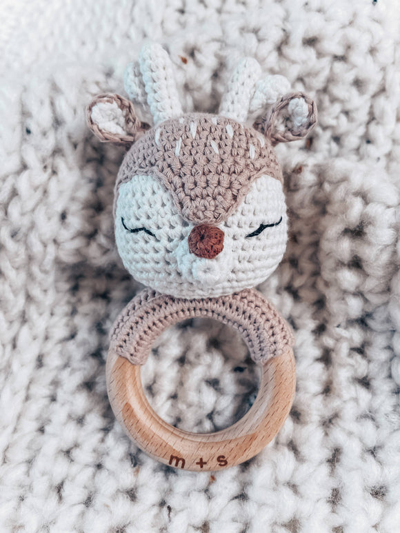 Marlowe and Sage LLC - Deer Hand Crochet Rattle