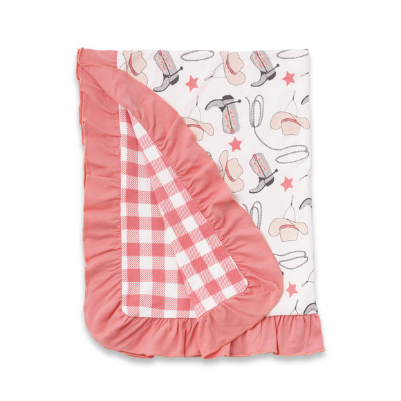 Tesa Babe - Yeehaw/Pink Stroller Blanket