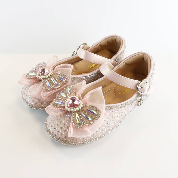doe a dear -  Pink Crystal Jewel Shoes