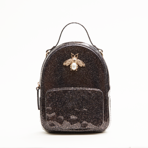 Black & Gold Bee Jelly Mini Backpack