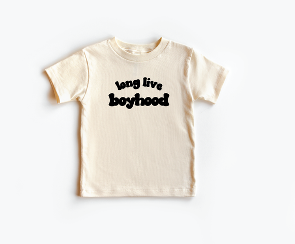 Saved by Grace Co. - Long Live Boyhood Natural Tee (Puff Design)