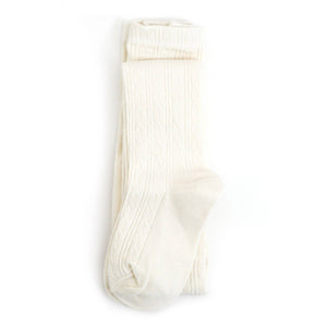 Little Stocking Co. - Ivory Cable Knit Tights
