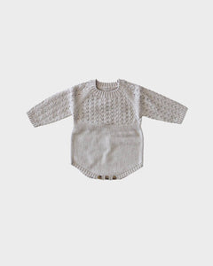 babysprouts - Knit Sweater Romper in Beige