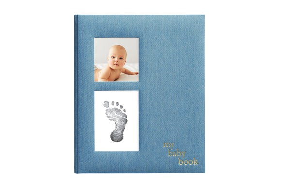 Chambray Baby Book & Ink Pad - Blue