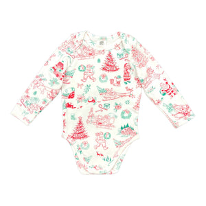 Pink Elephant Brands - Long Sleeve Bodysuit  - Santa Claus