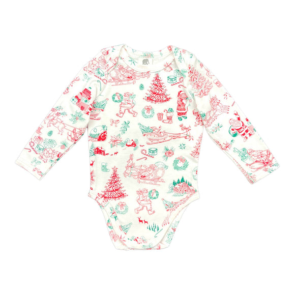 Pink Elephant Brands - Long Sleeve Bodysuit  - Santa Claus