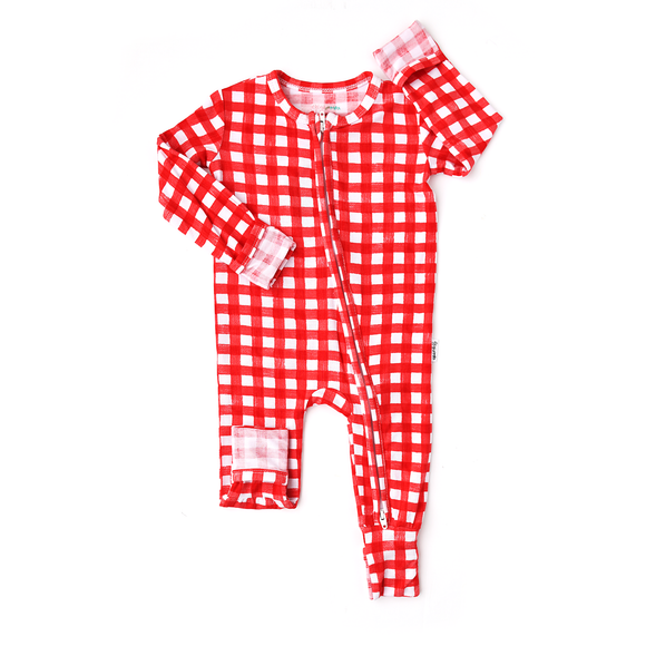 Gigi and Max - Frost Red Gingham ZIP