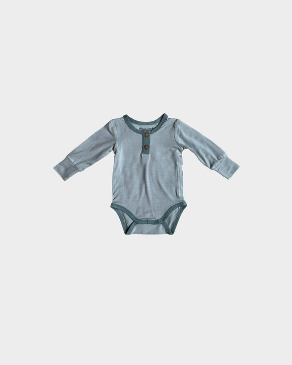 babysprouts clothing company - Long sleeve Baby Blue Henley
