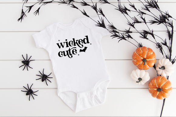 Tiny toes Baby Co - Wicked Cute Fall Baby Bodysuit, 1st Halloween