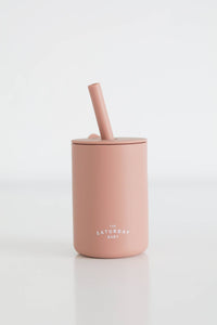 The Saturday Baby Silicone Straw Cup - Coral
