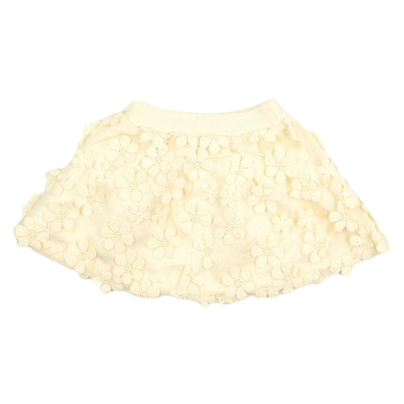 doe a dear - Cream Floral Skirt