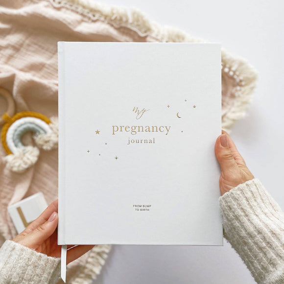 Blush And Gold - NEW - My Pregnancy Journal - White with Gilded Edges