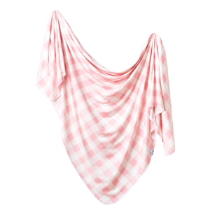 London Knit Swaddle Blanket - Pink