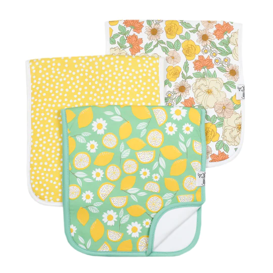 Lemon Burp Cloth Set-3 pack